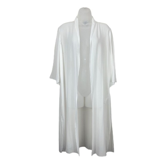 NEW Eileen Fisher Silk Chiffon Open Cardigan XS Shawl Collar 3/4 Sleeve - Picture 1 of 7